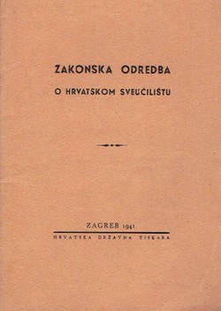 Zakonska odredba o Hrvatskom sveučilištu