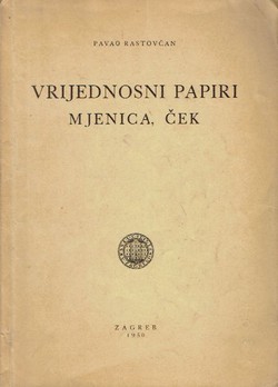 Vrijednosni papiri. Mjenica, ček