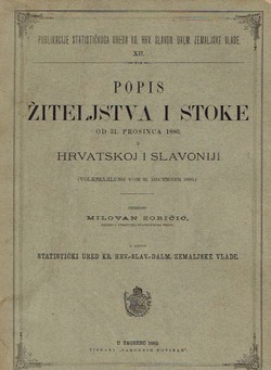 Popis žiteljstva i stoke od 31. prosinca 1880 u Hrvatskoj i Slavoniji