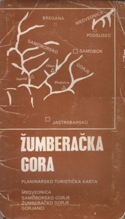 Žumberačka gora. Planinarsko turistička karta