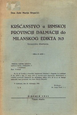 Kršćanstvo u rimskoj provinciji Dalmaciji do Milanskog edikta 313