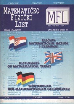 Rječnik matematičkih naziva (Matematičko-fizički list F/L/1999-2000)