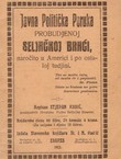 Javna politička poruka probudjenoj seljačkoj braći, naročito u Americi i po ostaloj tudjini