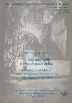 Katalog muzikalija u Muzeju grada Splita