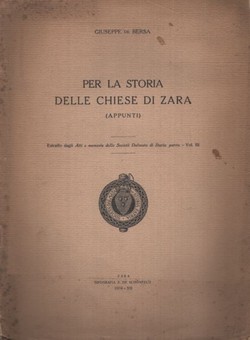 Per la storia delle chiese di Zara