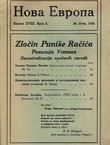 Zločin Puniše Račića / Revizija ustava / Decentralizacija novčanih zavoda (Nova Evropa XVIIII/2/1928)