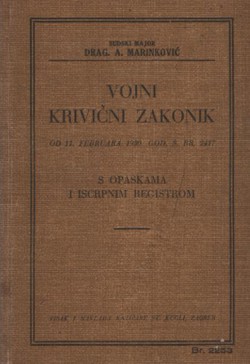 Vojni krivični zakonik od 11. februara 1930.