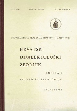 Hrvatski dijalektološki zbornik 6/1982