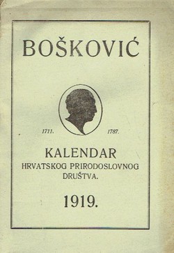 Bošković. Kalendar Hrvatskog prirodoslovnog društva 1919.