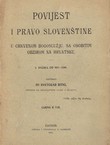 Povijest i pravo slovenštine u crkvenom bogoslužju, sa osobitim obzirom na Htrvatsku I. 863-1248