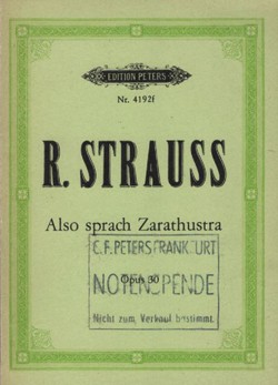 Also Sprach Zarathustra. Für Grosses Orchester. Opus 30