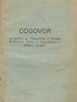 Odgovor na govor g. Mussolinia u Senatu Kraljevine Italije o događajima u Krku i Trogiru