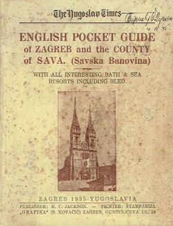 English Pocket Guide of Zagreb and the County of Sava (Savska Banovina)