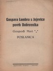 Gospara Lambra s Jejevice povrh Dubrovnika. Gospođi Mari. Poslanica