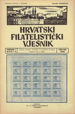 Hrvatski filatelistički vjesnik I/3/1940