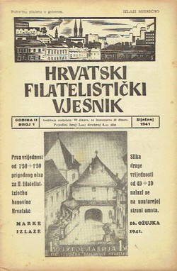 Hrvatski filatelistički vjesnik II/1/1941