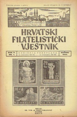 Hrvatski filatelistički vjesnik V/1/1944