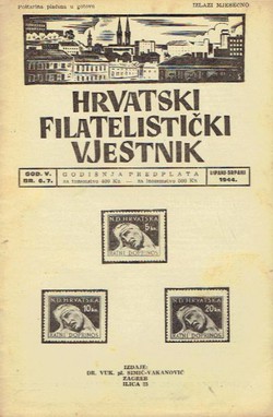 Hrvatski filatelistički vjesnik V/6-7/1944