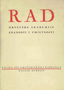 Iluminacija i notacija zagrebačkih liturgijskih rukopisa (Rad HAZU. Knjiga 279. Umjetničkog razreda 6/1944)