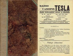 Radio časopis Tesla. Mesečni stručno-popularni almanah za radiotehniku 30-41/IV/12-12/1937-38