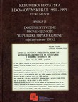 Republika Hrvatska i Domovinski rat 1990.-1995. Dokumenti. Knjiga 15. Dokumenti vojne provenijencije "Republike Srpske krajine" (siječanj-travanj 1995.)