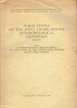 Anthropological Measurements of Population in the United Arab Republic (Egypt - West Desert)