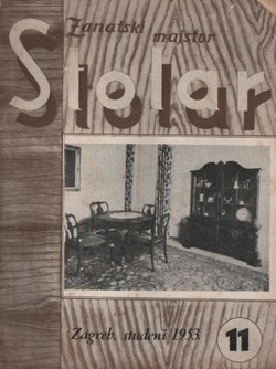 Zanatski majstor. Stolar 11/1953