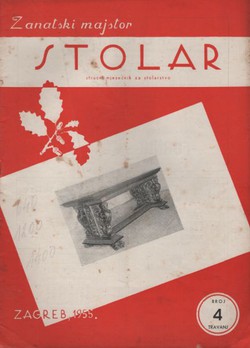 Zanatski majstor. Stolar 4/1955