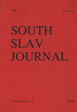 The South Slav Journal 17/1-2 (63-64)/1996