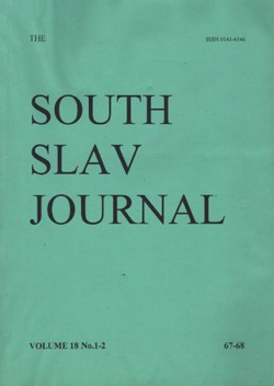 The South Slav Journal 18/1-2 (67-68)/1997