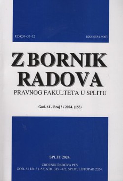 Zbornik radova Pravnog fakulteta u Splitu 61/3/2024 (153)