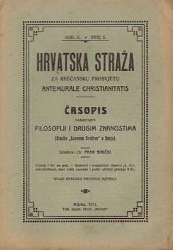 Hrvatska straža za kršćansku prosvjetu X/2/1912