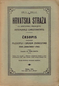 Hrvatska straža za kršćansku prosvjetu X/4-5/1912