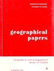 Geopolitical and Demographical Issues of Croatia (Geographical Papers 8/1991)